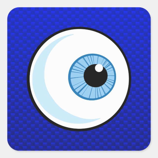 Sticker Carré Blue Eyeball (Devant)