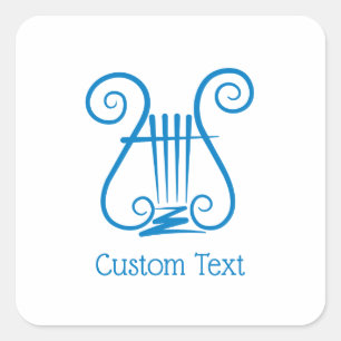 Sticker Carré Blue Lyre