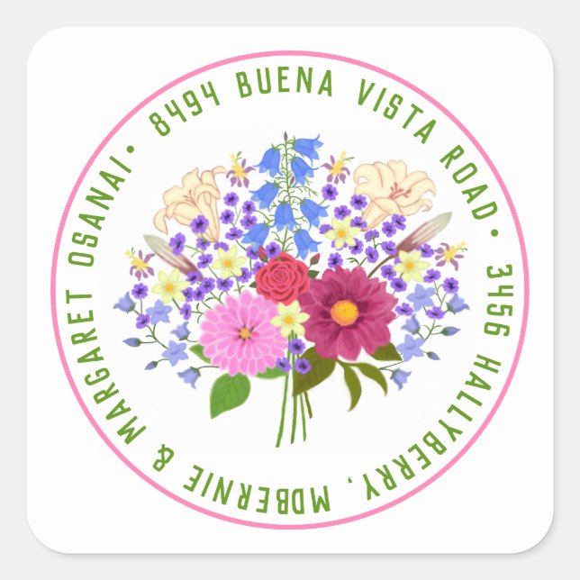 Sticker Carré Blumenstrauss (Devant)