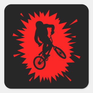 Sticker Carré Bmx Cyclisme Drôle Dire Vélo Slogan Vélo Cadeau