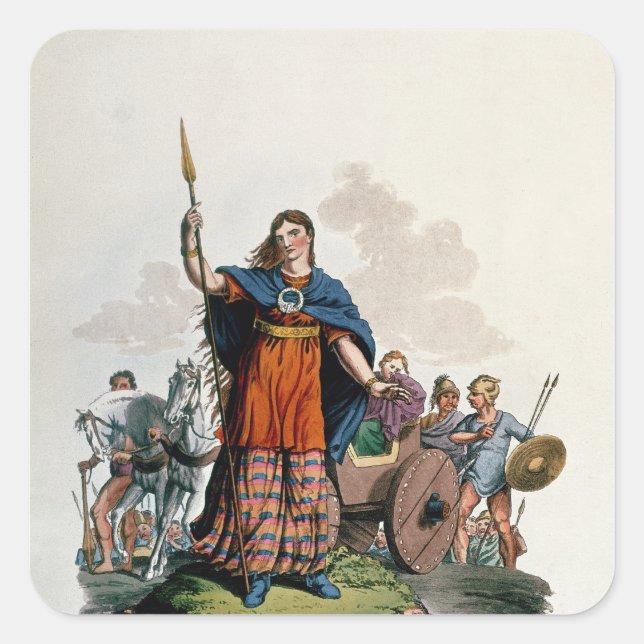 Sticker Carré Boadicea, reine de l'Iceni (Devant)