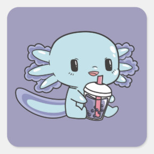 Sticker Carré Bobalotl Axolotl Amateurs de doux animaux Bubble T
