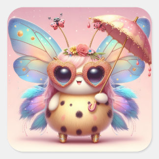 Sticker Carré Bogue mignonne
