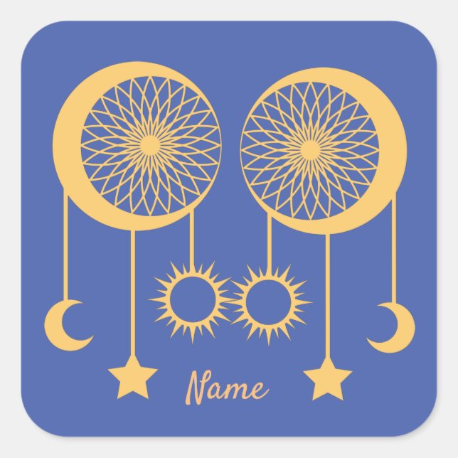 Sticker Carré Bohemian Dream Catcher Thunder_Cove (Devant)