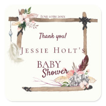 Boho Beau Merci de Baby shower