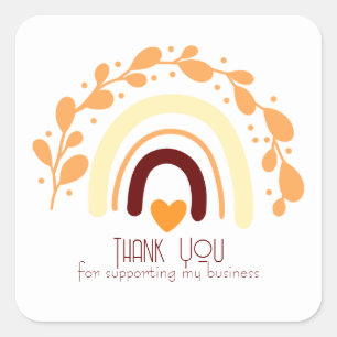 STICKER CARRÉ BOHO DE PLANCHE ÉLÉGANTE SIMPLE