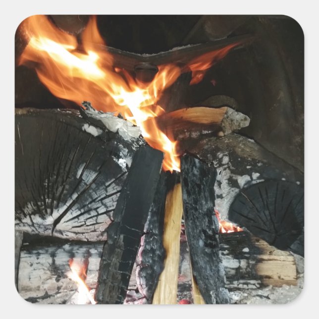 Sticker Carré Bois (Devant)