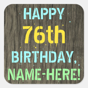 Sticker Carré Bois de Faux, regard peint des textes,