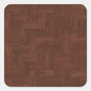 Sticker Carré Bois Motif Parquet Carrelage