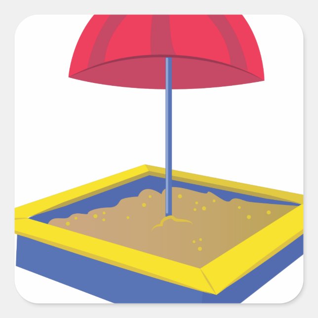 Sticker Carré Boîte à sable (Devant)