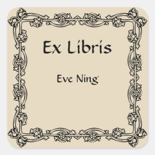 Sticker Carré Boite Victorian Four Bud Corner