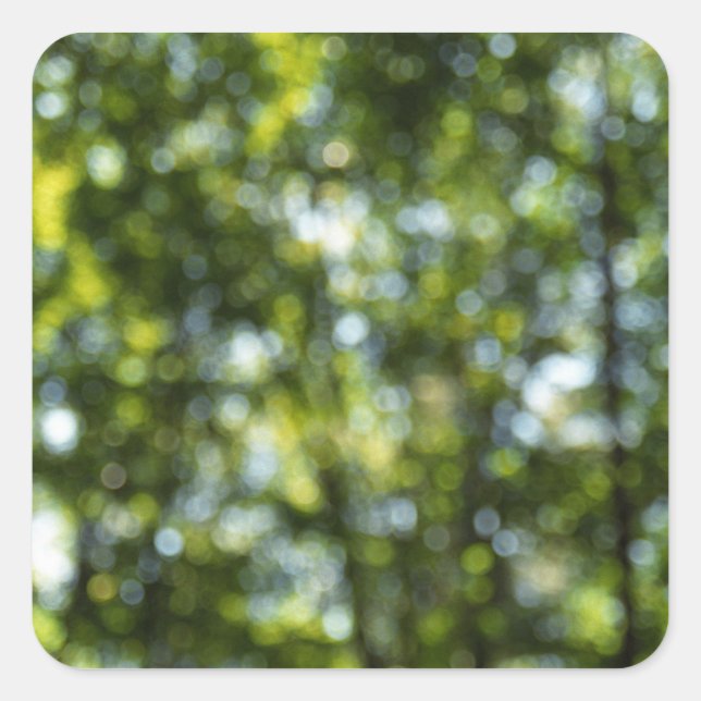 Sticker Carré Bokeh au printemps (Devant)