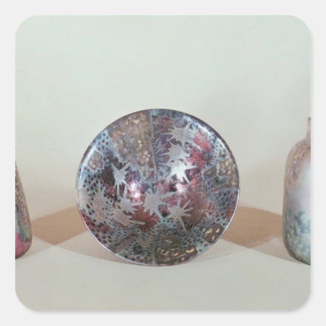 Sticker Carré Bol et vases, c.1890 (Devant)