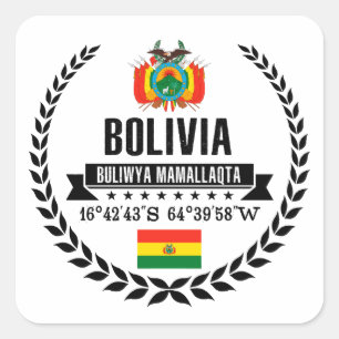 Sticker Carré Bolivie