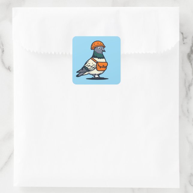 Sticker Carré bon pigeon (Sac)