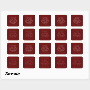 STICKER CARRÉ BON THANKSGIVING BIBLE VERSE PSALMS 30:1