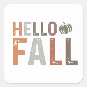 Sticker Carré Bonjour Automne