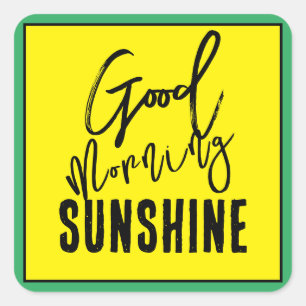 Sticker Carré Bonjour soleil