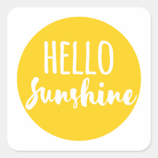 Sticker Carré Bonjour Sunshine
