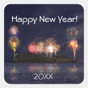 Sticker Carré Bonne année
