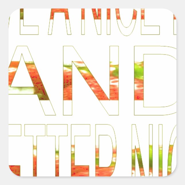 Sticker Carré Bonne journée et meilleur art nocturne (Devant)