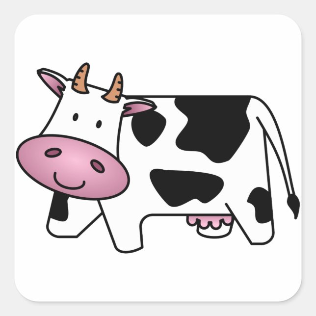 Sticker Carré Bonne vache (Devant)