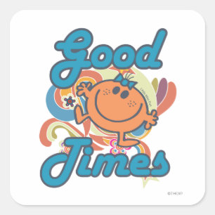 Sticker Carré Bonnes Heures Avec Little Miss Fun