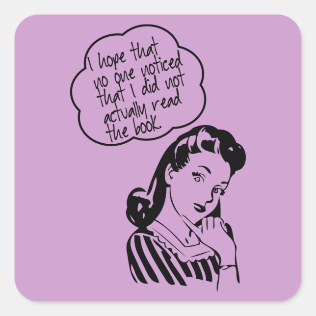 Sticker Carré Book Club - I Hope - Retro (Devant)