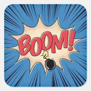 Sticker Carré Boom !
