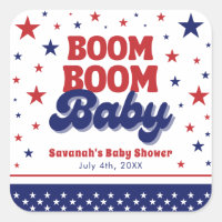 Boom Boom Baby 4 juillet Baby shower patriotique
