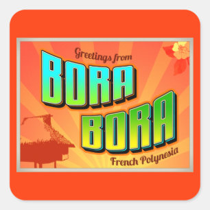 STICKER CARRÉ BORA BORA