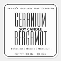 Bordure Carré moderne Bougies blanches simples