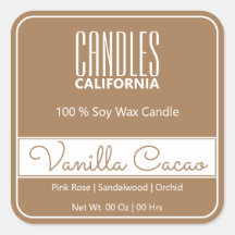 Bordure Carré moderne Bougies Brown lumineuses sim