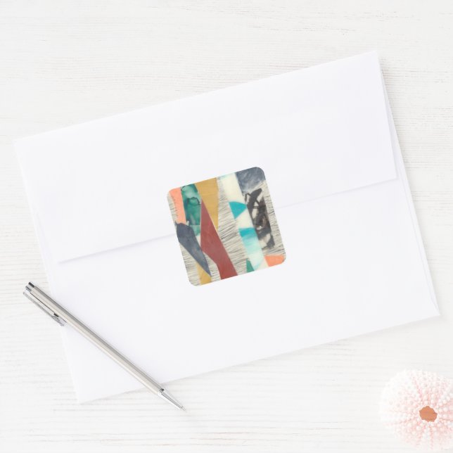 Sticker Carré Bordure couleur II (Enveloppe)