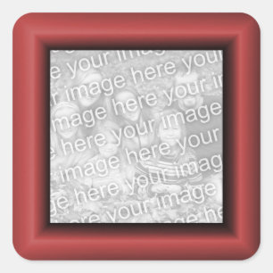 Sticker Carré Bordure rouge cuivre