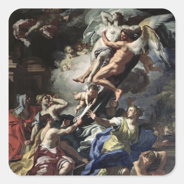 Sticker Carré Boreas enlevant Oreithyia (Devant)