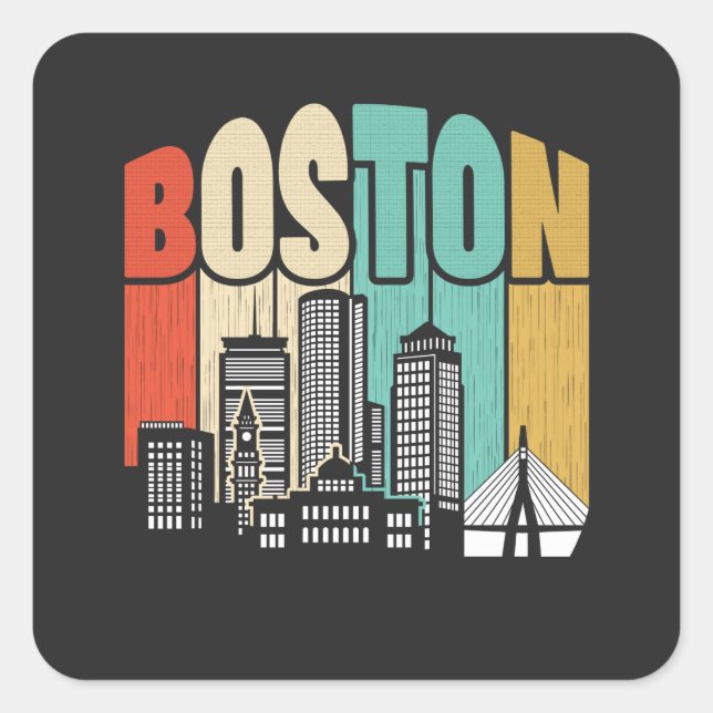 Sticker Carré Boston (Devant)