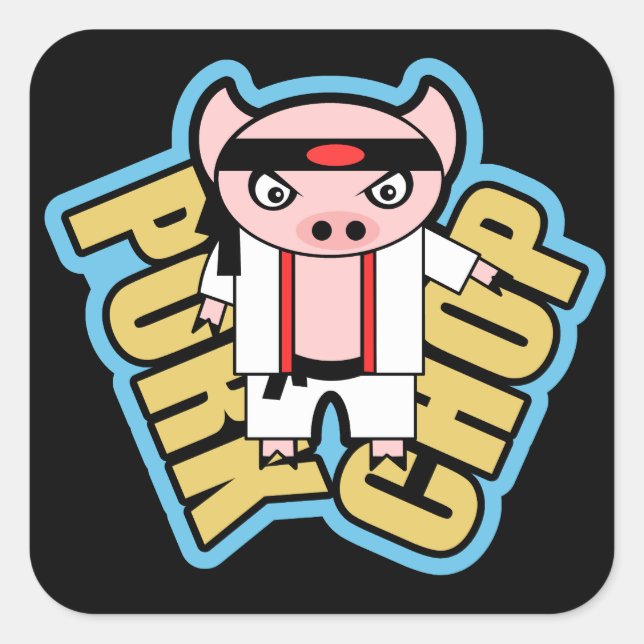 Sticker Carré Bouche de porc (Devant)