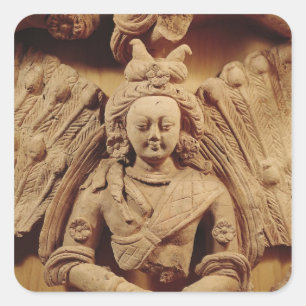 Sticker Carré Bouddha Sakyamuni, de 6ème-7ème siècle de Tumsh