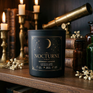 Sticker Carré Bougie Céleste Nocturne Luxueuse Jasmin de Minuit