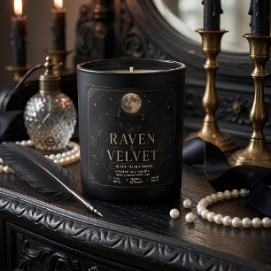 Sticker Carré Bougie de Halloween Luxe Raven & Velvet