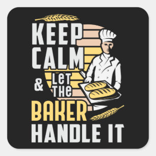 Sticker Carré Boulangerie Boulangerie Bake Garder Calme Boulange