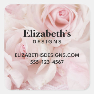 Sticker Carré Bouquet Élégant Roses Roses Roses Roses vintages