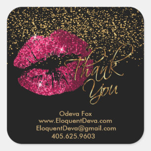 Sticker Carré Bouquets Eloquent Deva - Merci