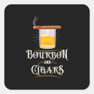 Sticker Carré Bourbon Et Cigares