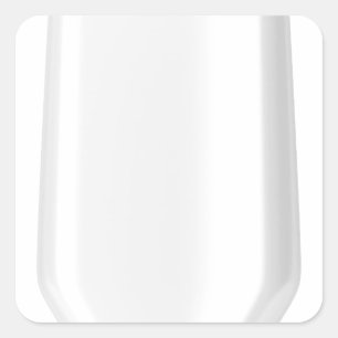 Sticker Carré Bouteille en plastique blanc pour shampooing