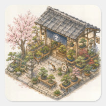 Boutique de bonsaï aquarelle