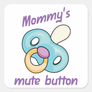Sticker Carré Bouton Mute