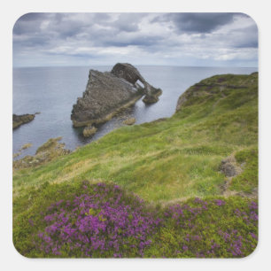 Sticker Carré Bow Fiddle Rock, Portknockie, Écosse