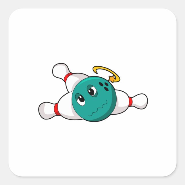 Sticker Carré Bowling Bowling Bowling Bowling (Devant)